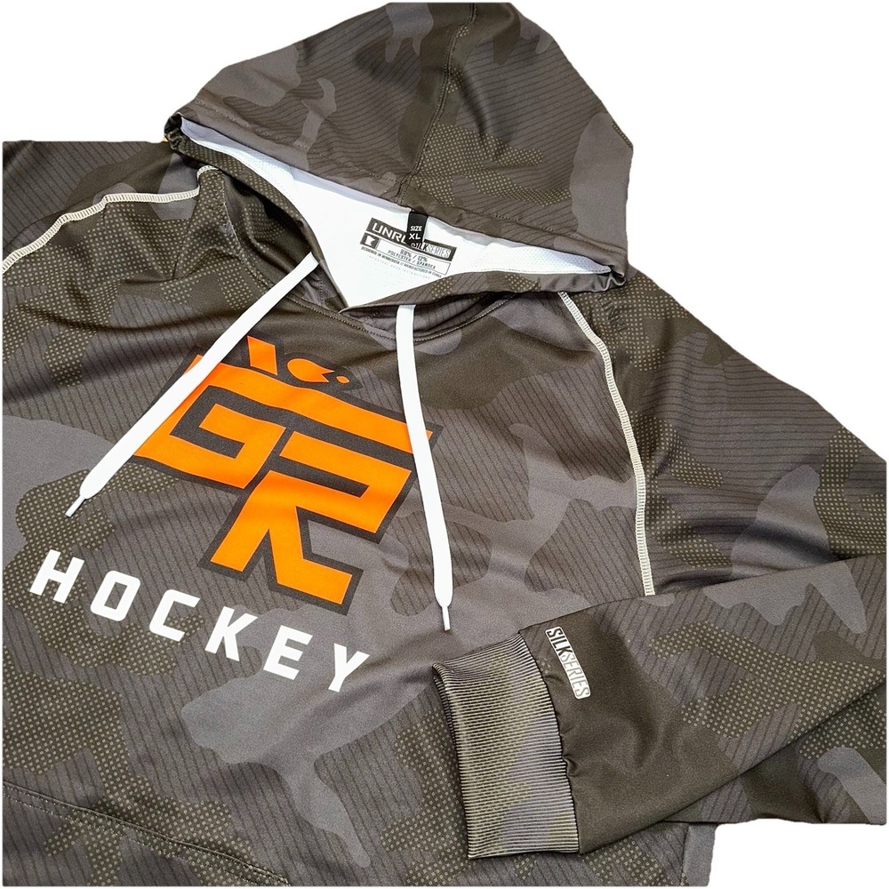 UNRL Silk Series Camo Hoodie Sweatshirt Grand Rapids Hockey Kellerman Men's XL